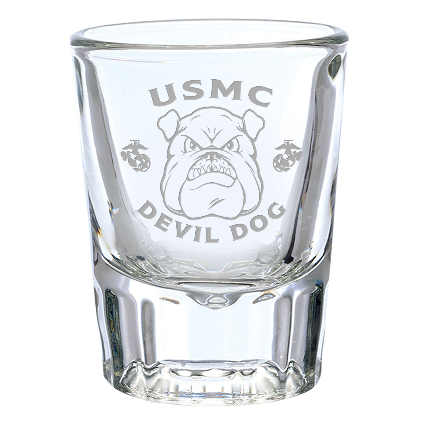 USMC Bulldog 2oz Shot Glass