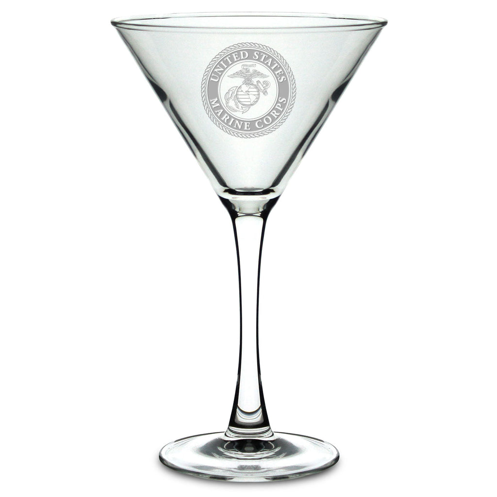 Marines Seal 10oz Martini Glass*