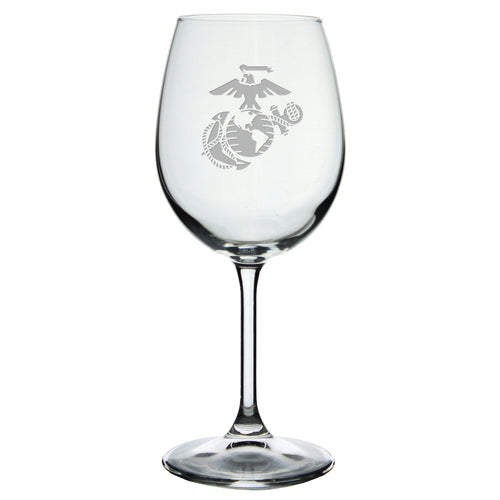 US Marines 16oz Wine Glass