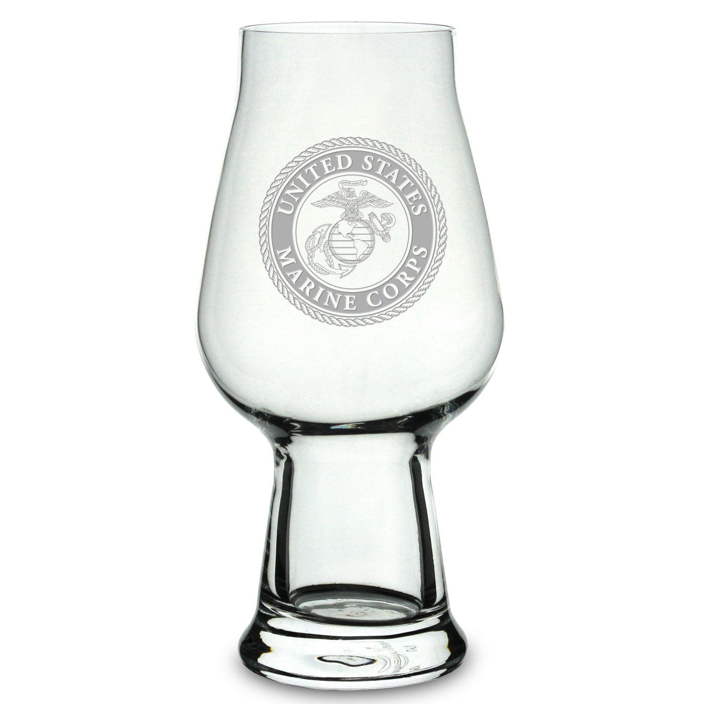 USMC Seal 18.25oz Luigi Bormioli IPA Beer Glass