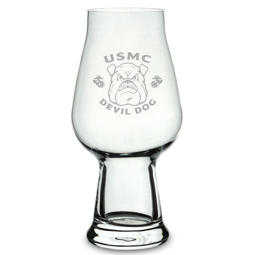 USMC Bulldog 18.25oz Luigi Bormioli IPA Beer Glass