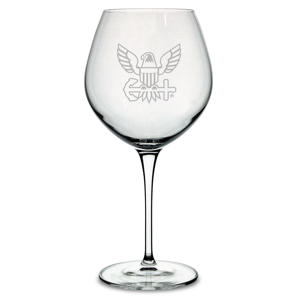 Navy Eagle Luigi Bormioli 22oz Robusto Wine Glass