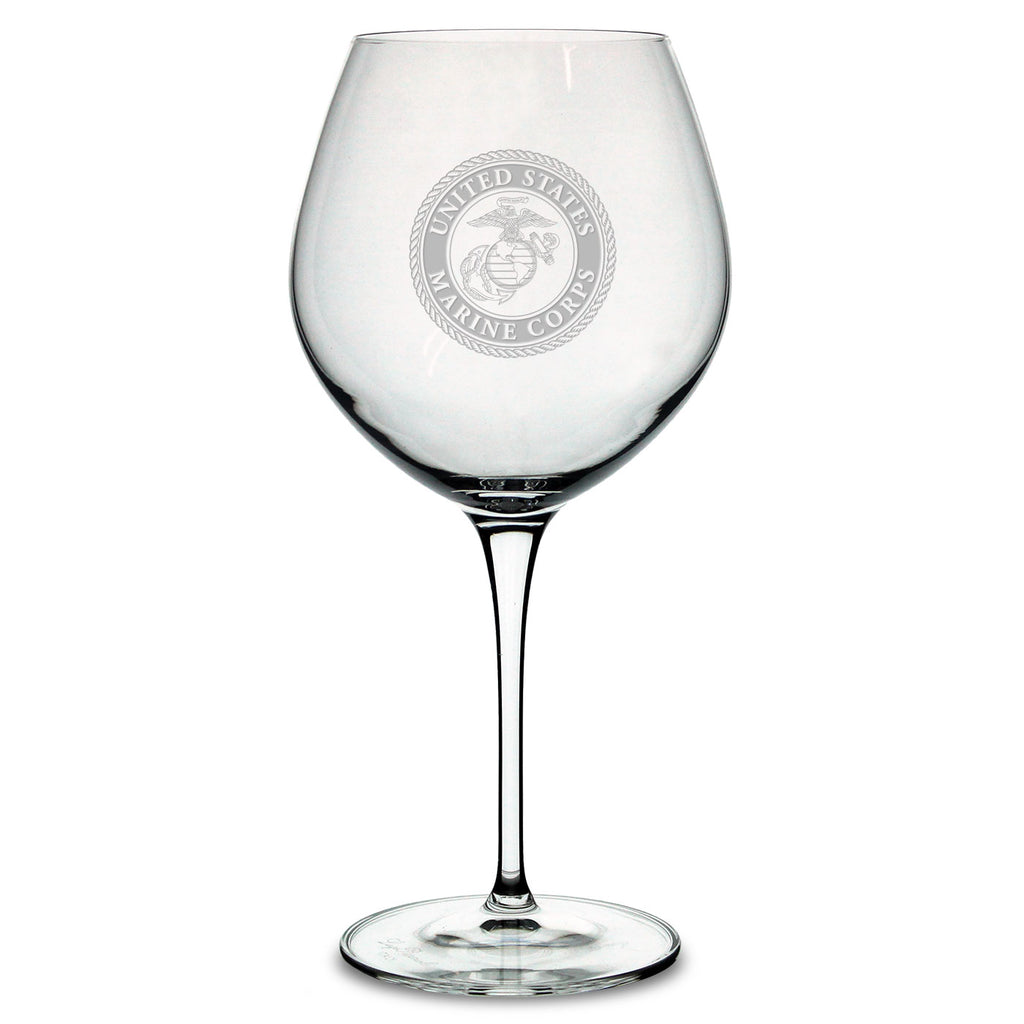 Marines Seal Luigi Bormioli 22oz Robusto Wine Glass