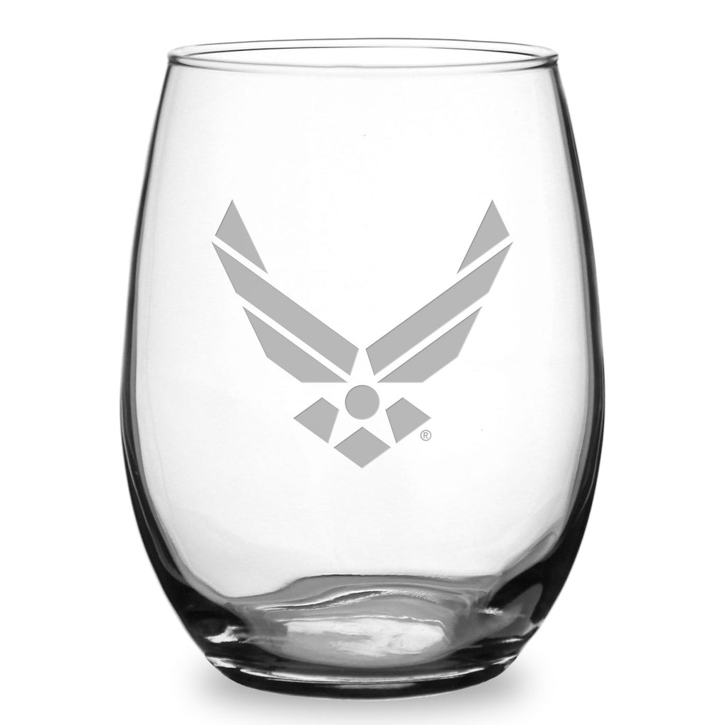 US Air Force 21oz Stemless Wine Glass