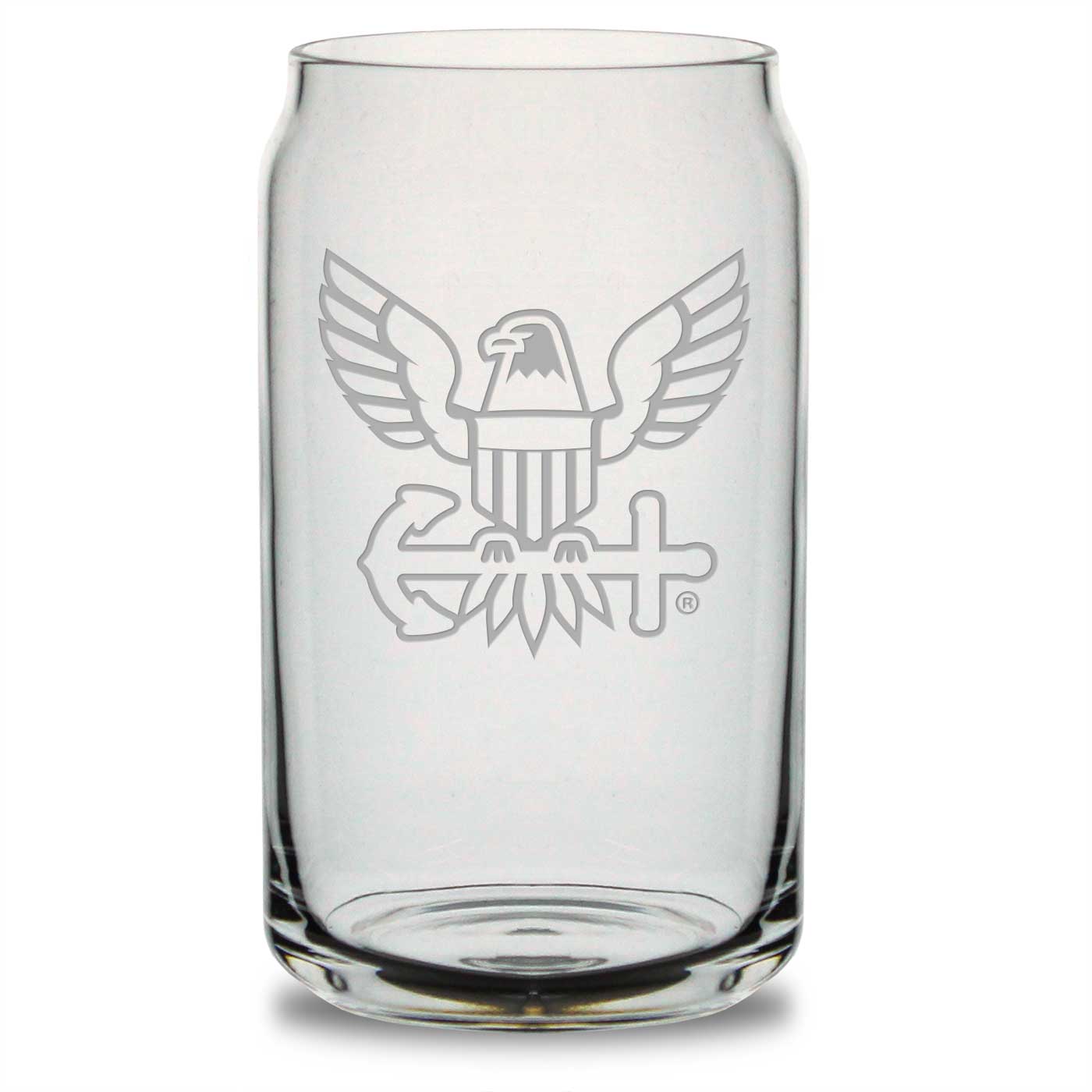 US Navy 16oz Beer Can Glass