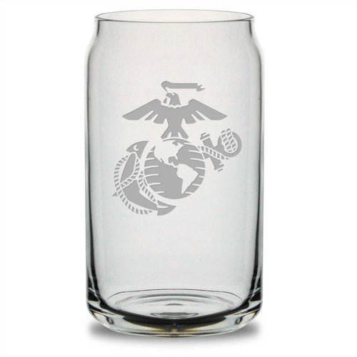 US Marines 16oz Beer Can Glass