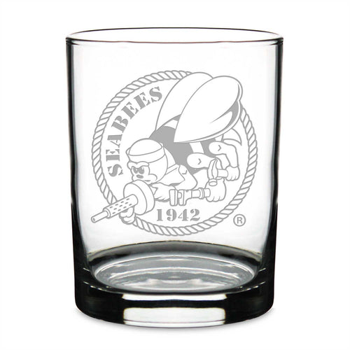 Seabees Double Old Fashion Glass