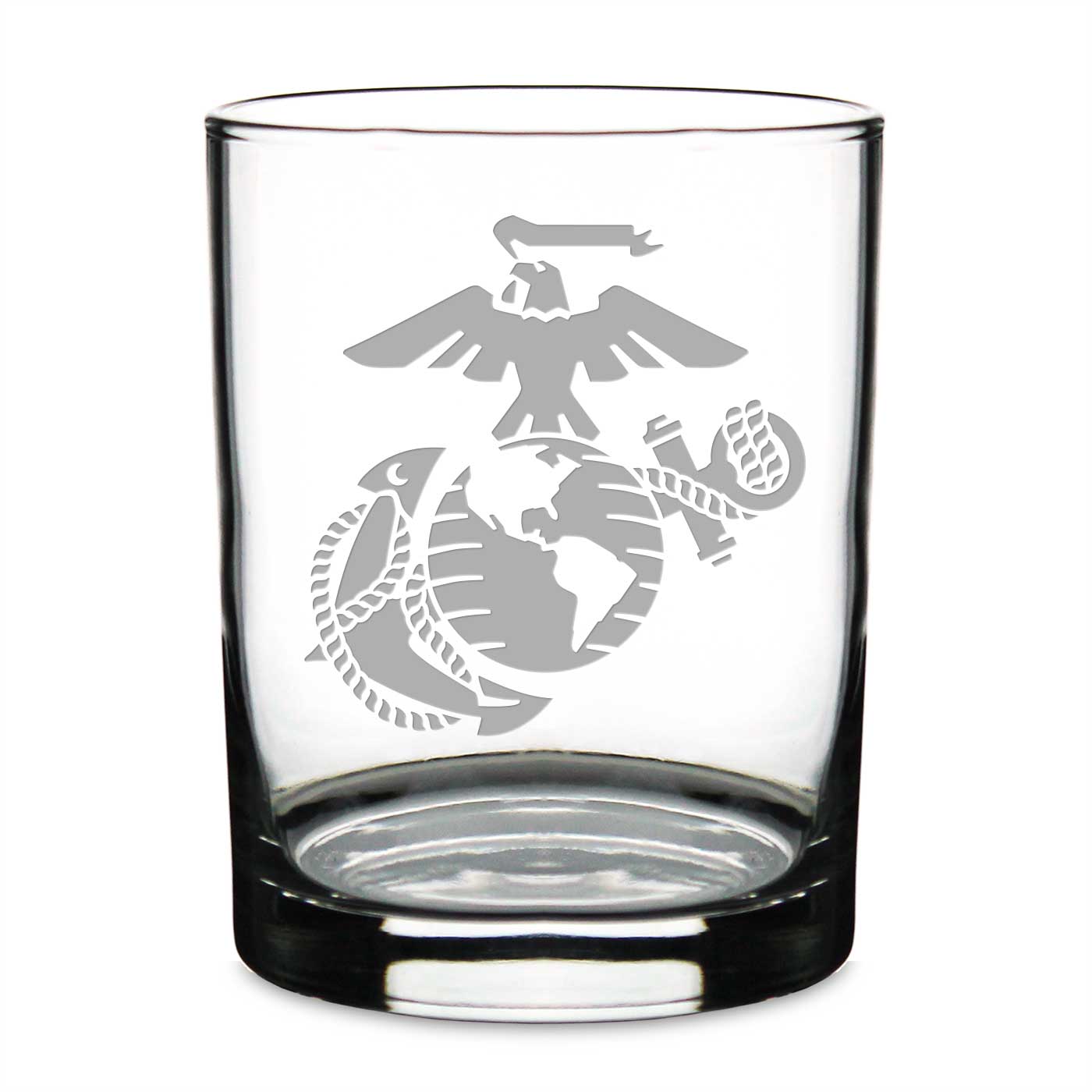 US Marines Double Old Fashion Glass