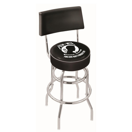 POW/MIA Stool with Back (Chrome Finish)*