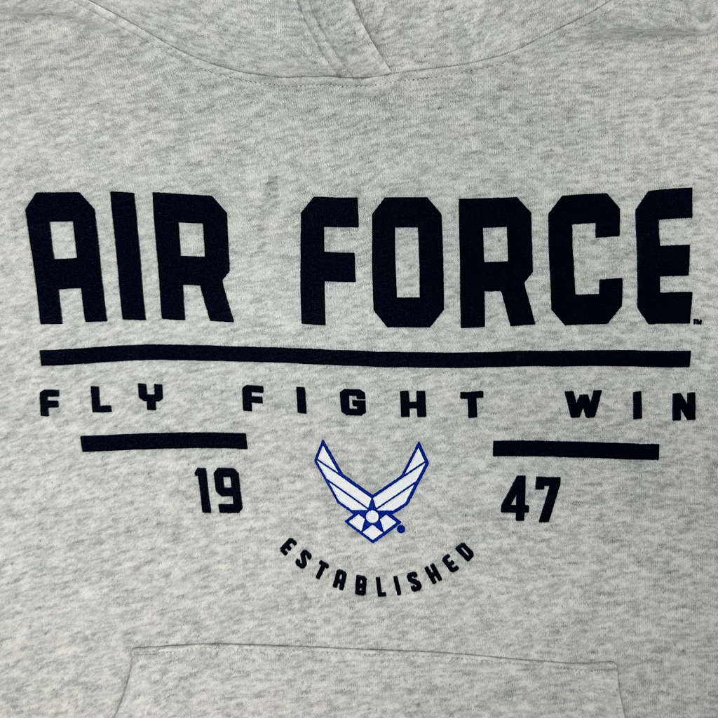 Air Force Ladies Under Armour Fly Fight Win All Day Fleece Hood (Silver Heather)