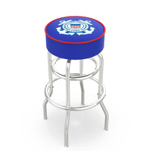 Load image into Gallery viewer, Coast Guard Seal Backless Stool (Chrome Finish)*