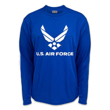 Load image into Gallery viewer, Air Force Wings Logo Performance Long Sleeve T (Royal)