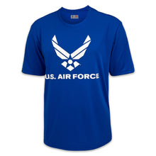 Load image into Gallery viewer, Air Force Wings Logo Performance T-Shirt (Royal)