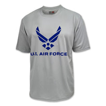 Load image into Gallery viewer, Air Force Wings Logo Performance T-Shirt (Silver)