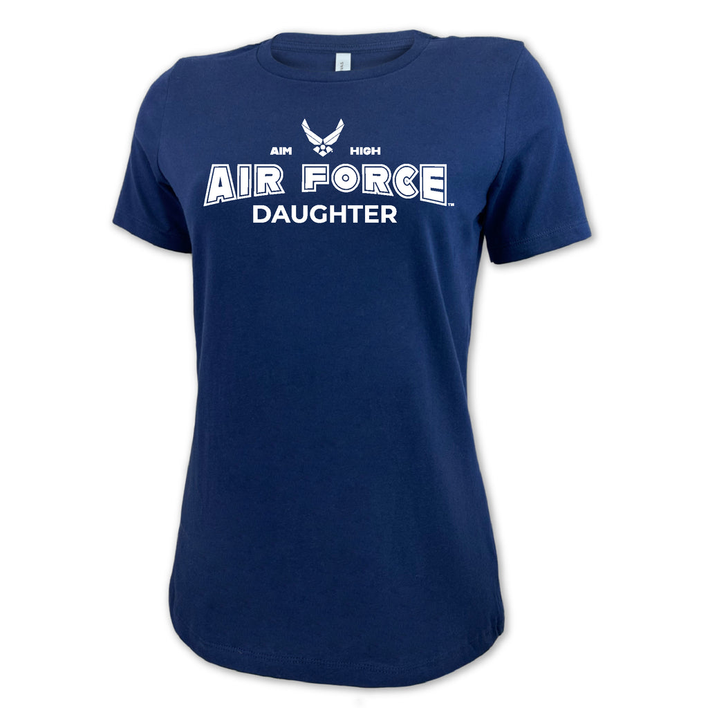 Air Force Daughter Ladies T-Shirt (Navy)