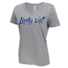 Load image into Gallery viewer, Air Force Lady Vet Full Chest Logo V-Neck T-Shirt