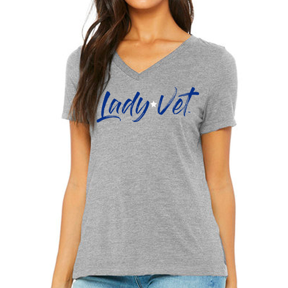 Air Force Lady Vet Full Chest Logo V-Neck T-Shirt