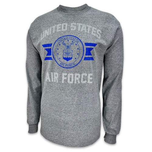 Air Force Vintage Basic Seal Long Sleeve T-Shirt (Grey)