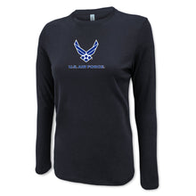 Load image into Gallery viewer, Air Force Wings Ladies Center Chest Long Sleeve