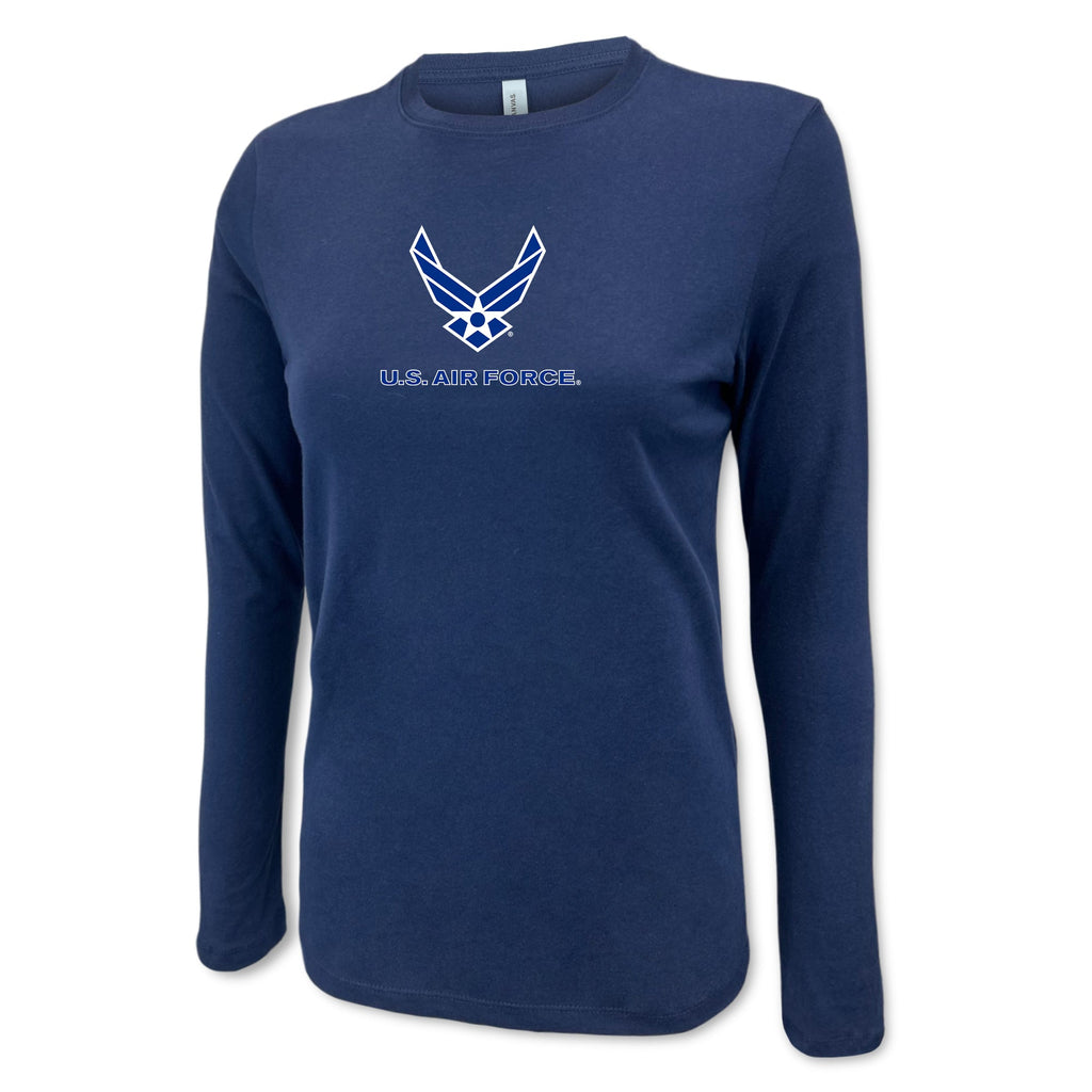 Air Force Wings Ladies Center Chest Long Sleeve