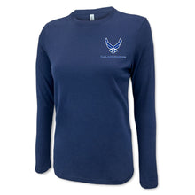 Load image into Gallery viewer, Air Force Wings Ladies Left Chest Long Sleeve