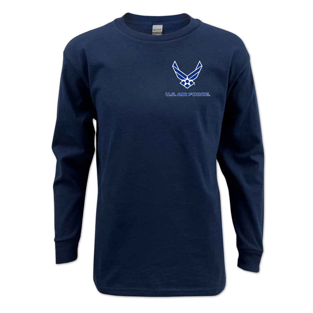 Air Force Wings Youth Left Chest Long Sleeve T-Shirt