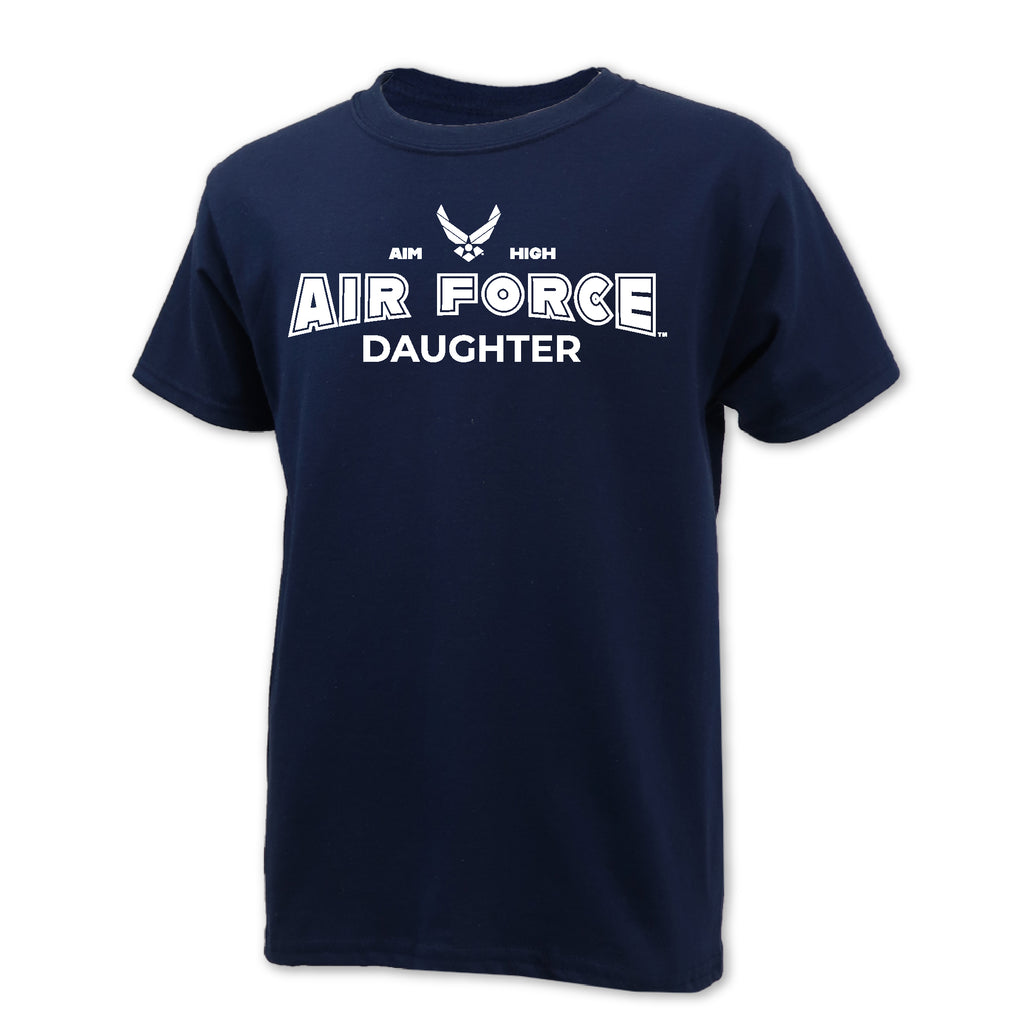 Air Force Daughter Youth T-Shirt (Navy)