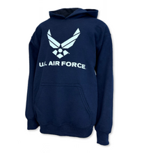 Load image into Gallery viewer, Air Force Youth Logo Core Hood (Navy)