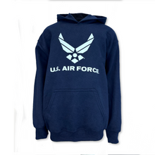 Load image into Gallery viewer, Air Force Youth Logo Core Hood (Navy)