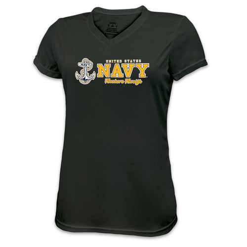 Navy Ladies Anchors Aweigh Performance T-Shirt