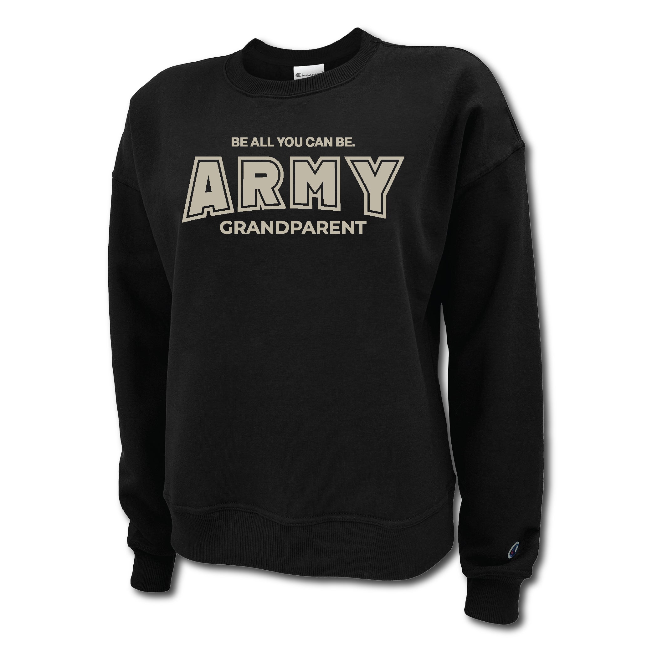 Army Grandparent Ladies Crewneck (Black)