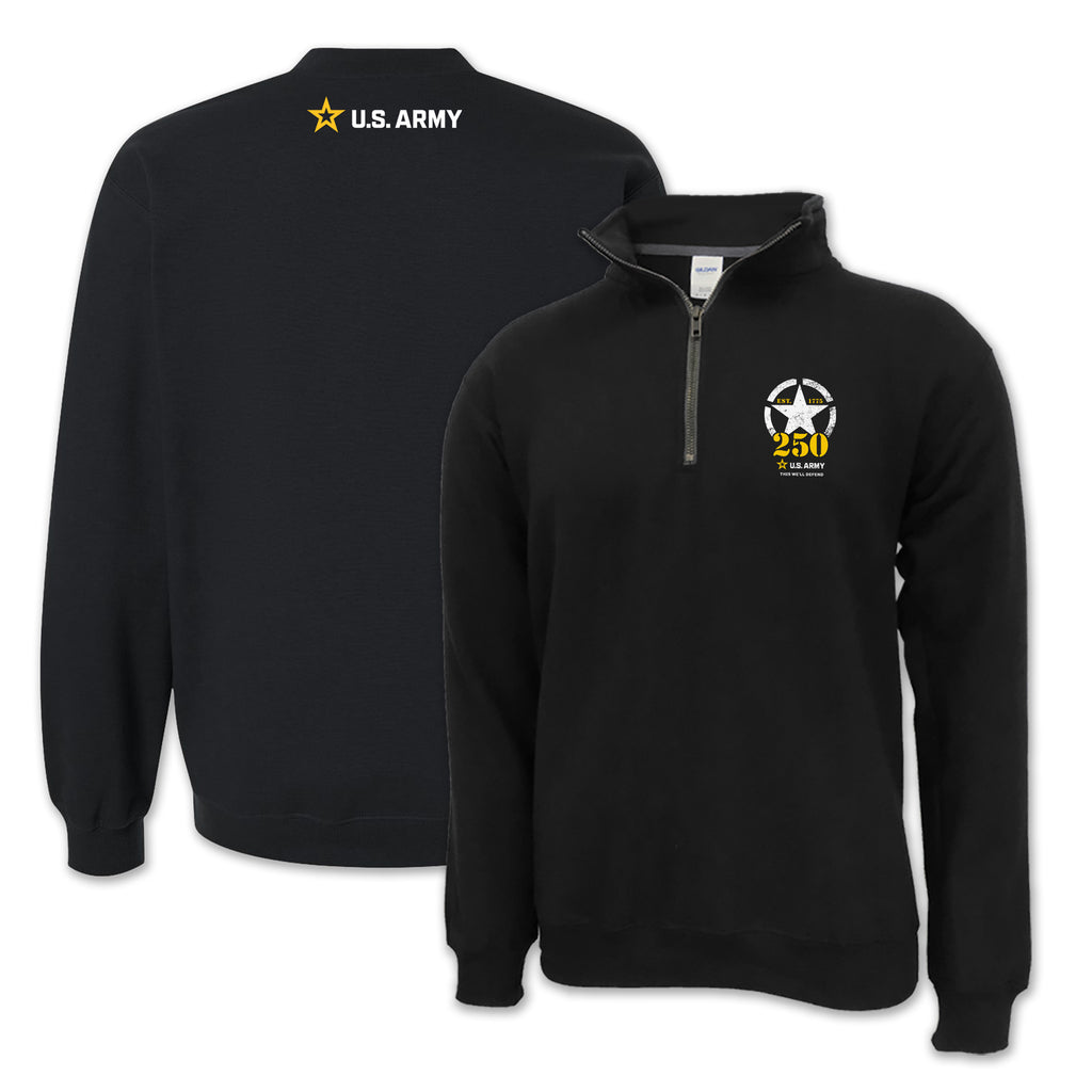 Army 250th Anniversary 1/4 Zip (Black)