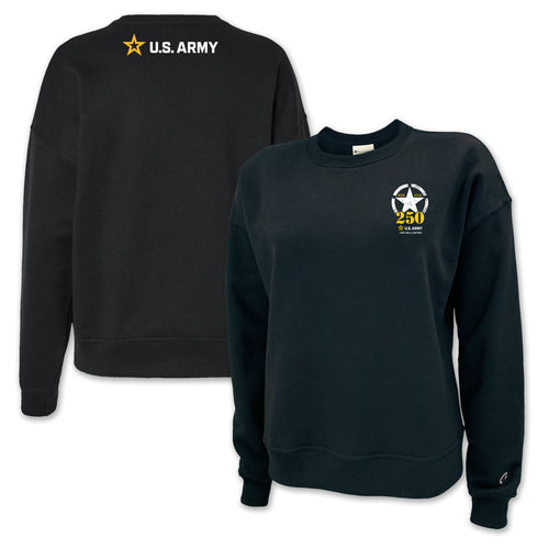 Army 250th Anniversary Champion Ladies Crewneck (Black)