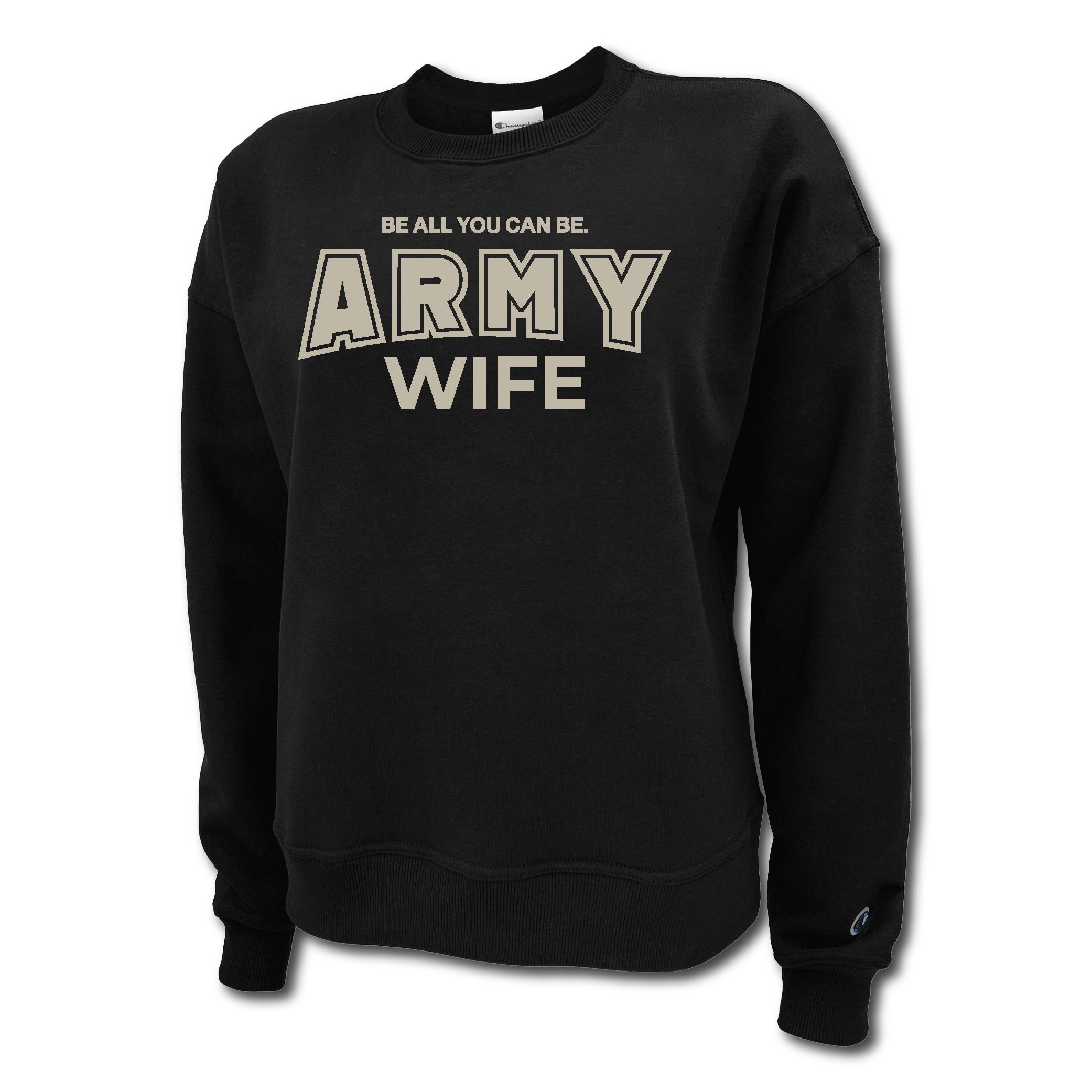 Army Wife Ladies Crewneck (Black)