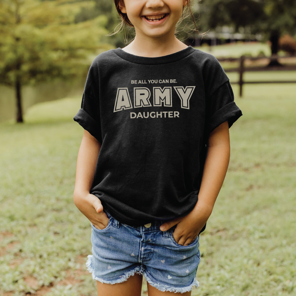 Army Daughter Youth T-Shirt (Black)