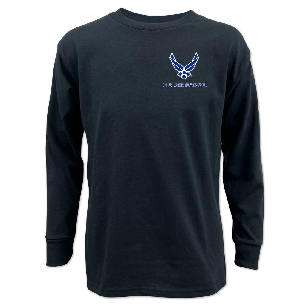 Air Force Wings Youth Left Chest Long Sleeve T-Shirt