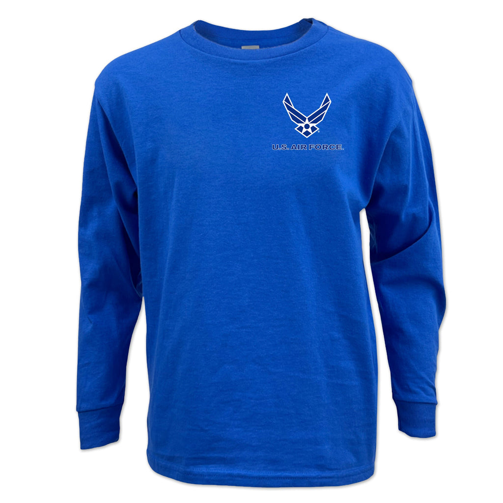 Air Force Wings Youth Left Chest Long Sleeve T-Shirt