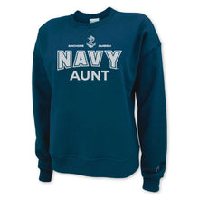 Load image into Gallery viewer, Navy Aunt Ladies Crewneck (Blue)