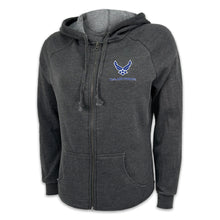 Load image into Gallery viewer, Air Force Wings Ladies Full Zip Hood (4 colors available)