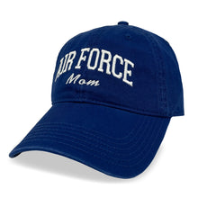 Load image into Gallery viewer, Air Force Mom Relaxed Twill Hat (Royal/White)