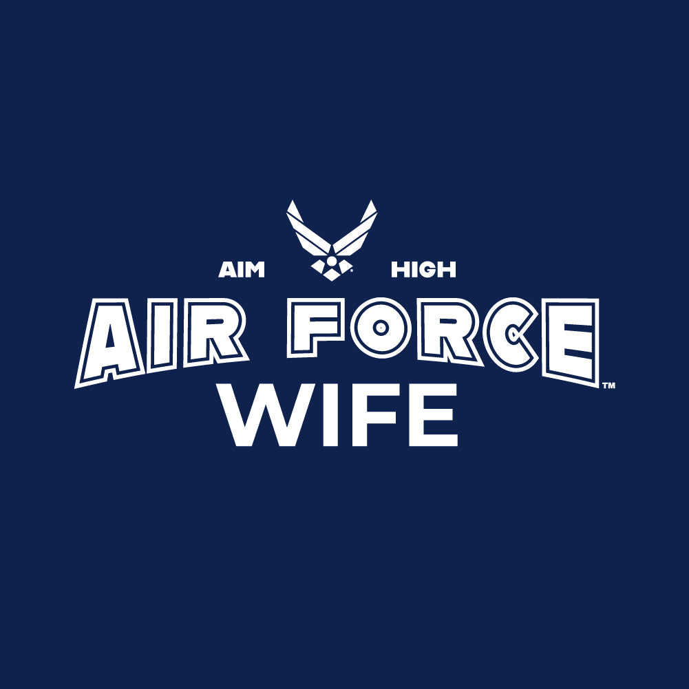 Air Force Wife Ladies T-Shirt (Navy)