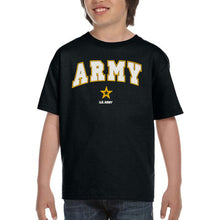 Load image into Gallery viewer, Army Youth Arch Star T-Shirt (Black)