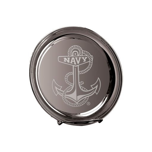 Navy Anchor 8" Silver Plated Commemorative Tray*