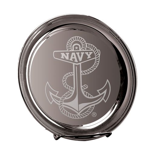 Navy Anchor 10" Silver Plated Commemorative Tray*