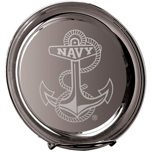 Navy Anchor 12" Silver Plated Commemorative Tray*