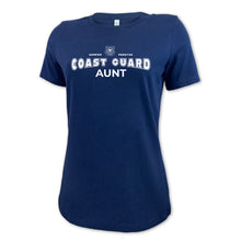 Load image into Gallery viewer, Coast Guard Aunt Ladies T-Shirt (Navy)