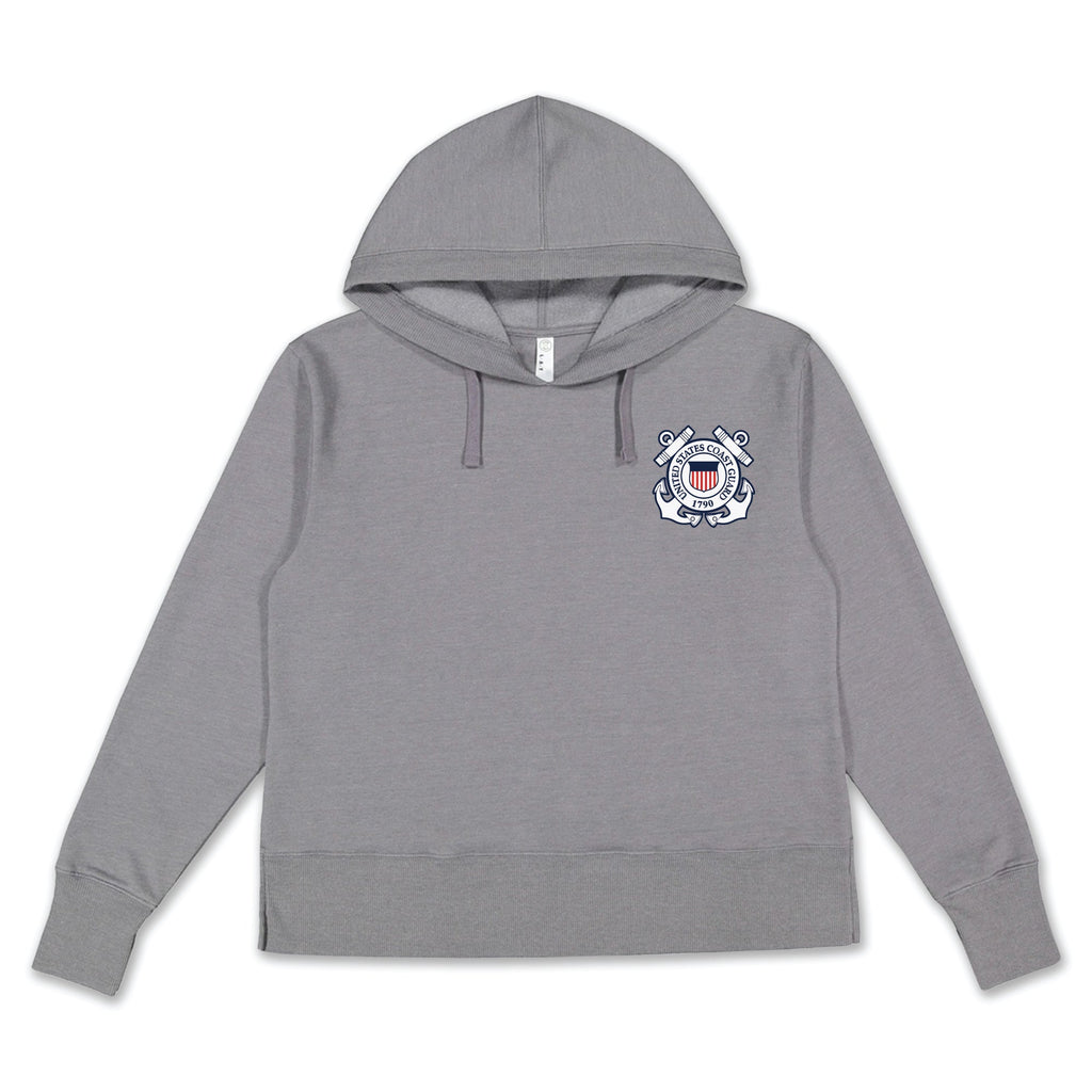 Coast Guard Seal Left Chest Ladies Hood