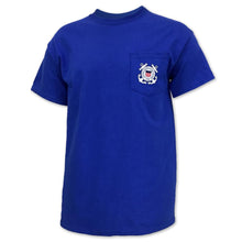 Load image into Gallery viewer, Coast Guard Seal Logo Pocket T-Shirt