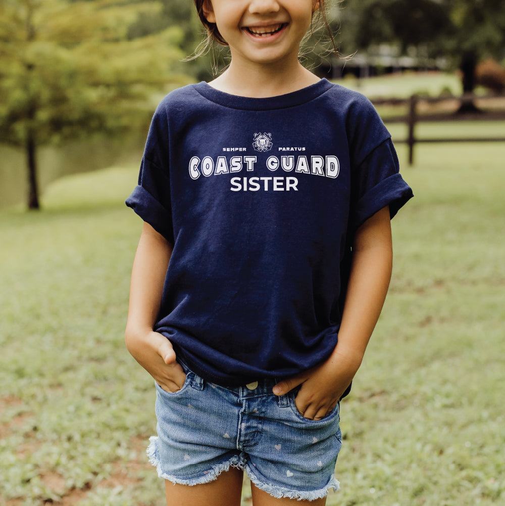 Coast Guard Youth Sister T-Shirt (Navy)