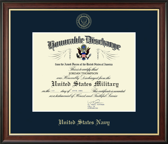 U.S. Navy Honorable Discharge Certificate Frame (11x8.5)*